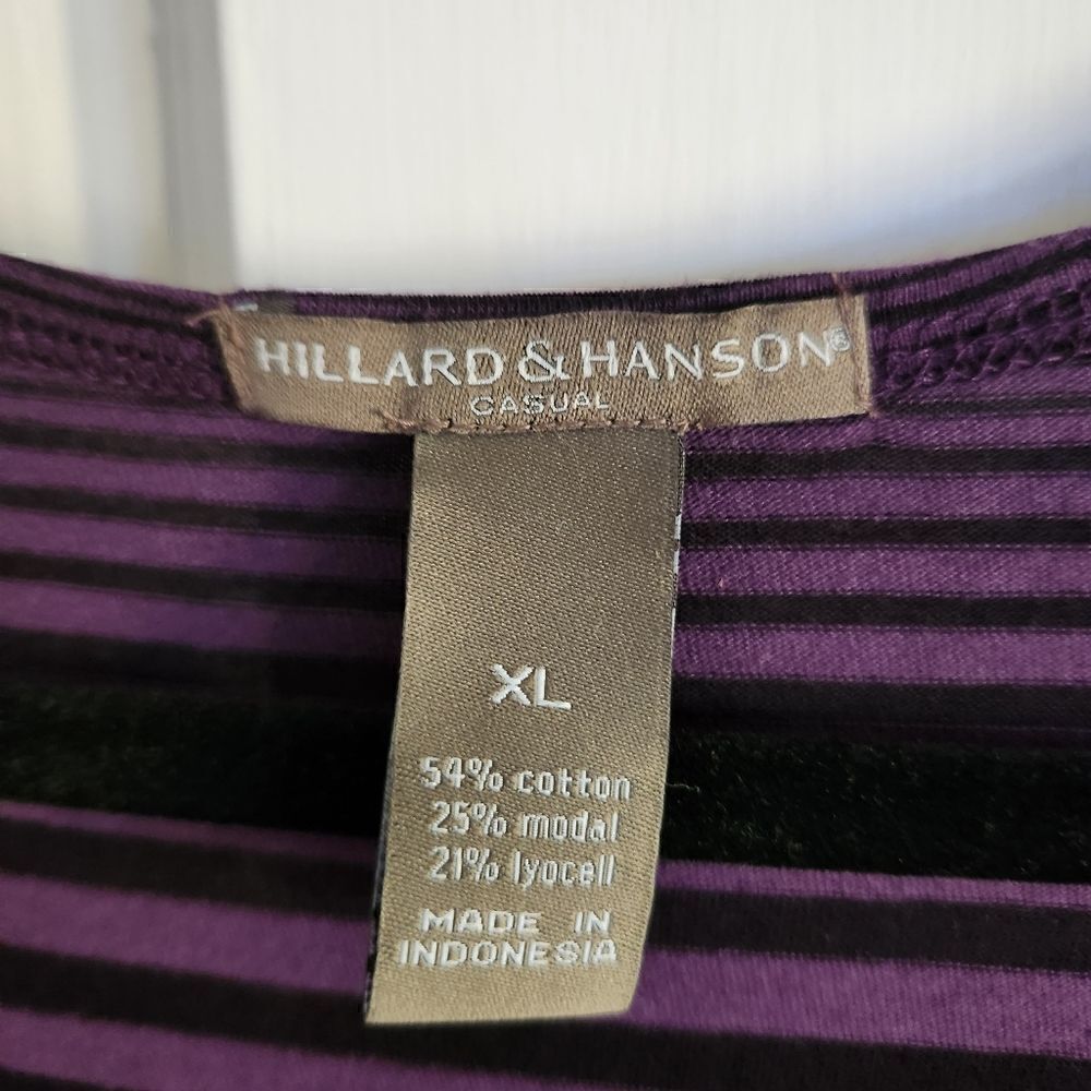 Hillard & Hanson Long Sleeve Lightweight Deep V-Neck Top Size XL - Picture 5 of 5